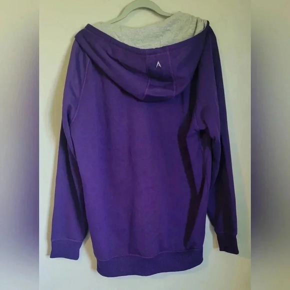 Minnesota Vikings Men's Antigua Purple Logo Full Zip Up Hoodie Sweatshirt - Picture 3 of 8